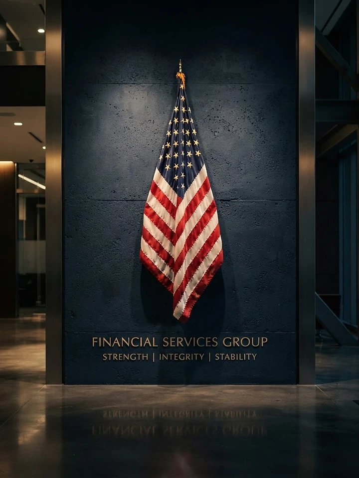 American flag honoring veteran service