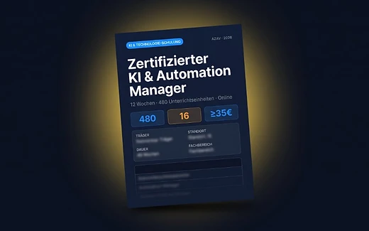 Zertifizierter KI & Automation Manager