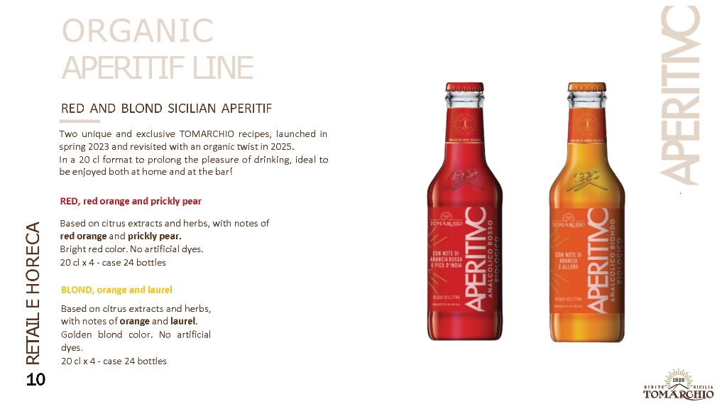 Tomarchio Organic Aperitif Line