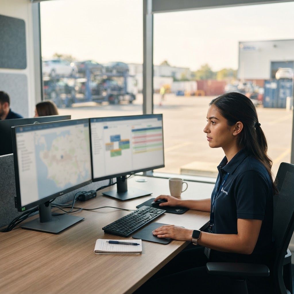 A dispatcher organizing their work in DISPA.