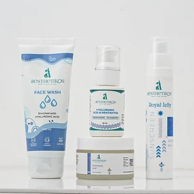 HA Complete Routine — Face Wash + Serum + Moisturizer + Sunscreen