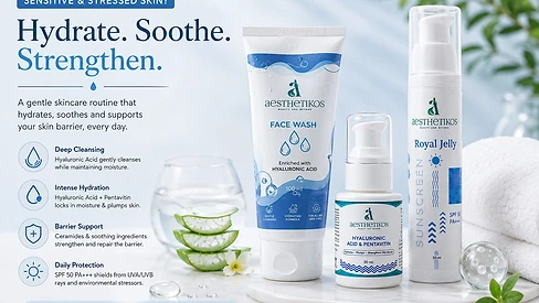 Best Skincare Routine for Sensitive & Stressed Skin: Hydration & Barrier Care