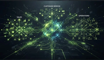 Agente de inteligencia artificial conectado con áreas y sistemas de una empresa