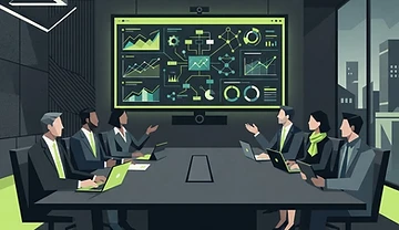 Comité directivo recibiendo capacitación en inteligencia artificial para empresas