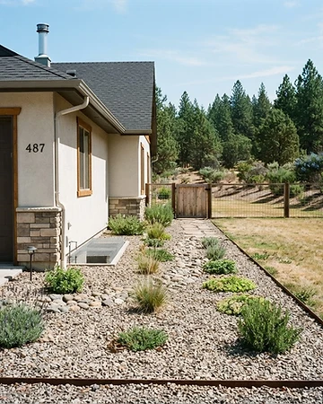 Cleared garden bed with documented improvement