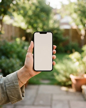 Homeowner reviewing their BURNGRADE score on a phone