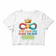 Stay Calm & Blame the Rare Genes Crop Top — front