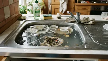 Steht das Wasser im Abfluss?
