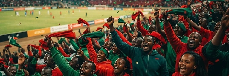 Football fans celebrating