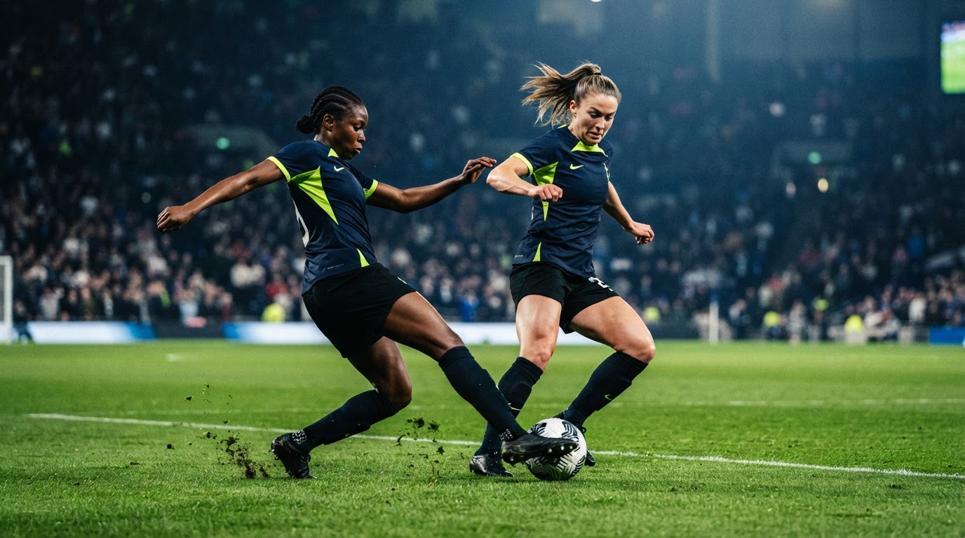 Women's football action