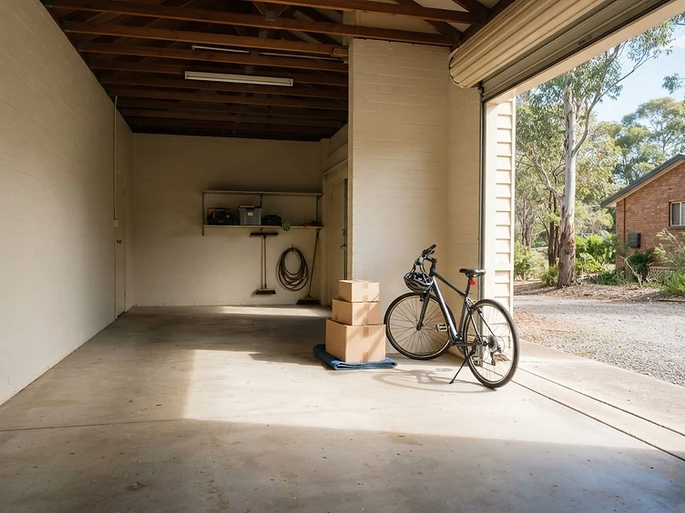 Clean, swept garage interior after a property clean-out