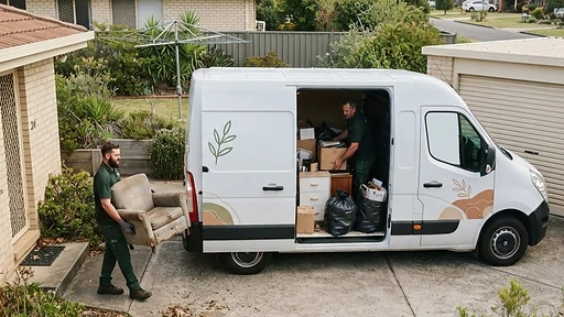 Rubbish removal in progress