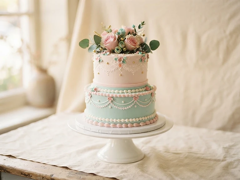 A beautifully decorated custom layer cake