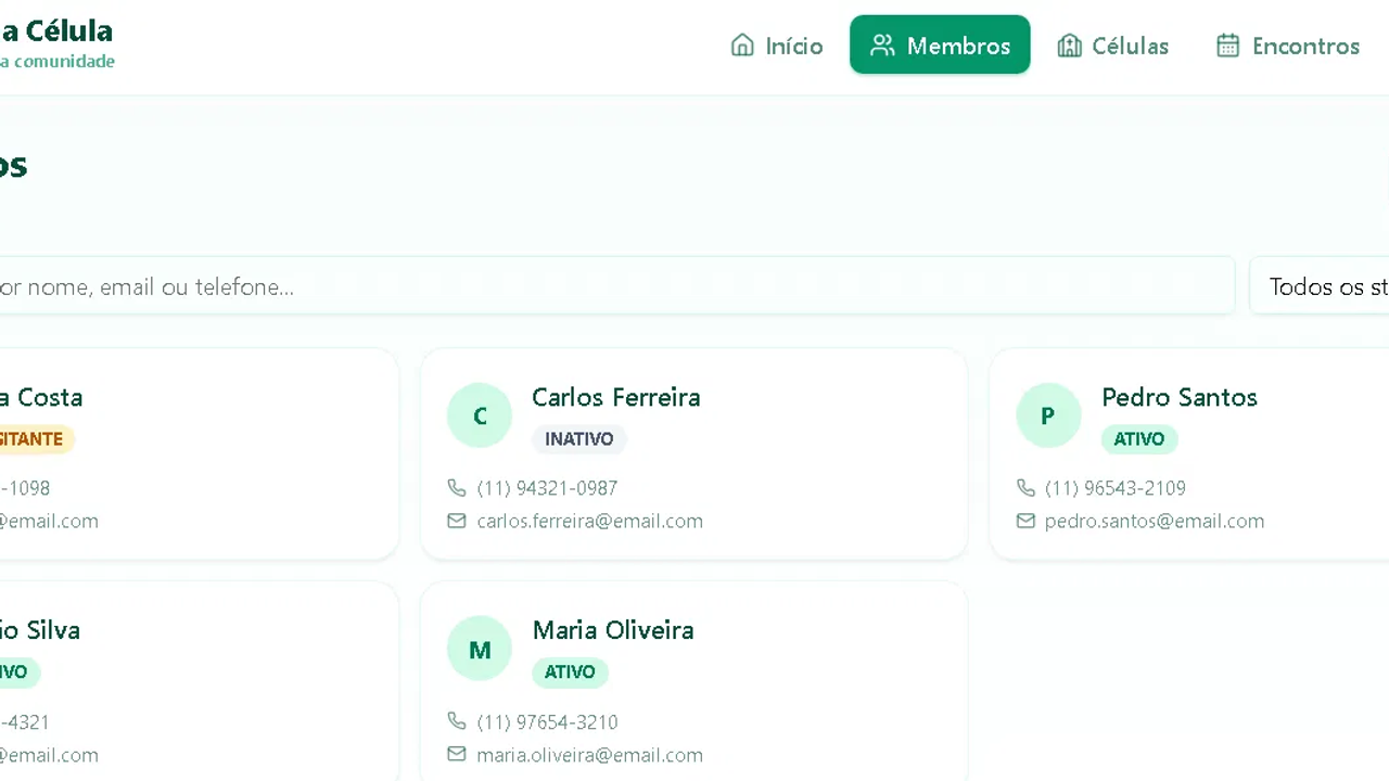 Minha Célula template preview