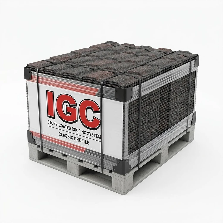 IGC IGC Stone-Coated Metal Roof Tiles — Shingle Tile Profile (IGC-MR-SHG-001) for sale — Roofing & Siding for construction, mining and industrial applications
