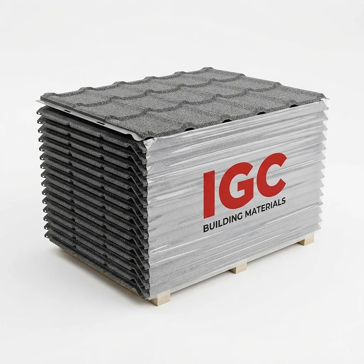IGC IGC Stone-Coated Metal Roof Tiles — Roman Tile Profile (IGC-MR-ROM-001) for sale — Roofing & Siding for construction, mining and industrial applications