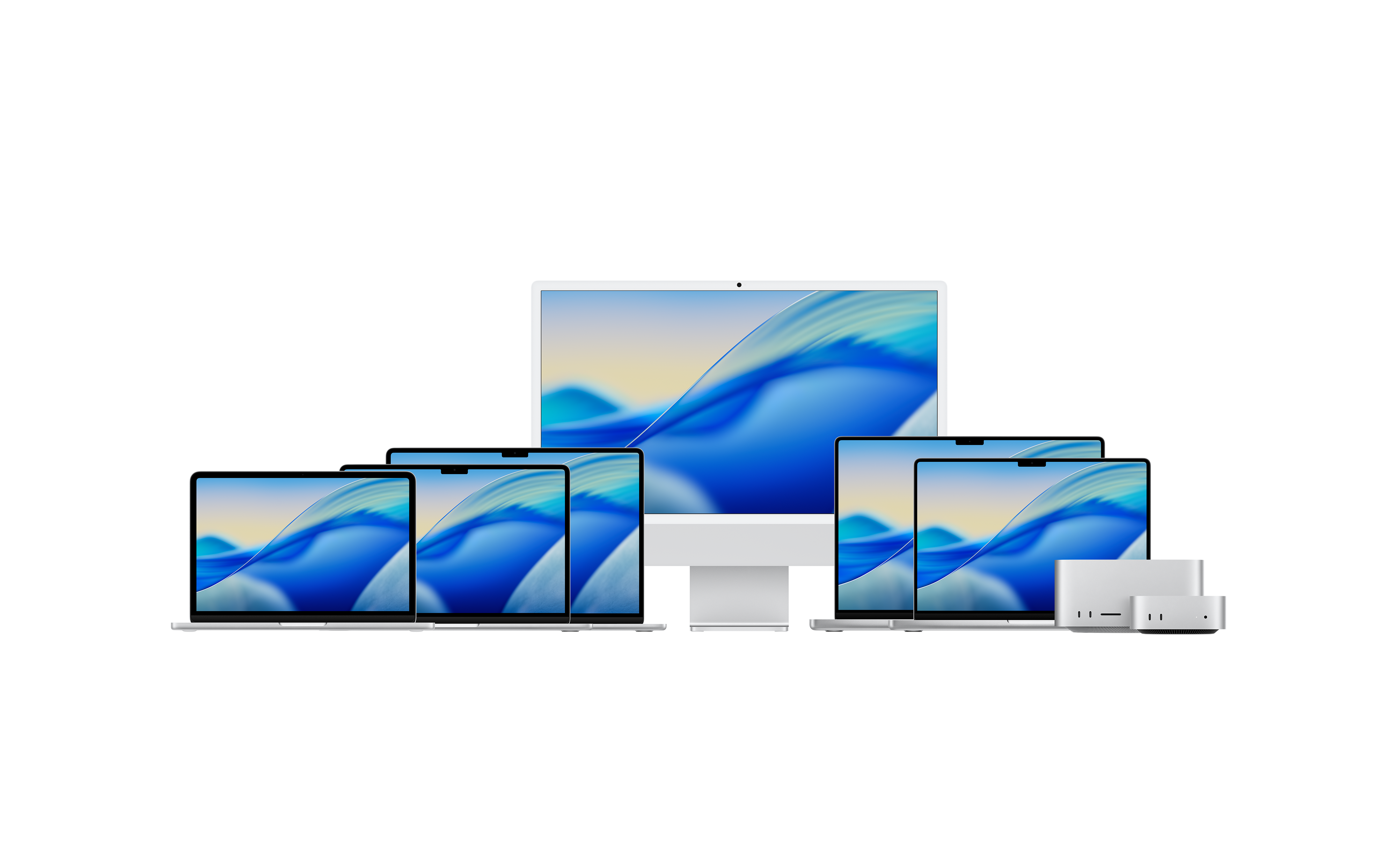 Apple Mac Familie – iMac, MacBook und Mac Studio für Business und Bildung