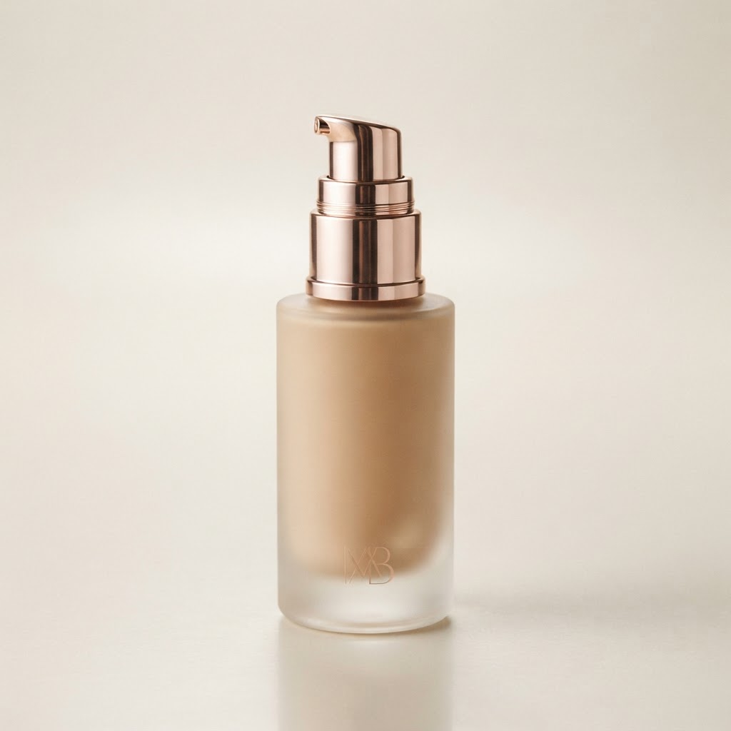 Frosted Glass Bottle with Rose Gold Treatment Pump