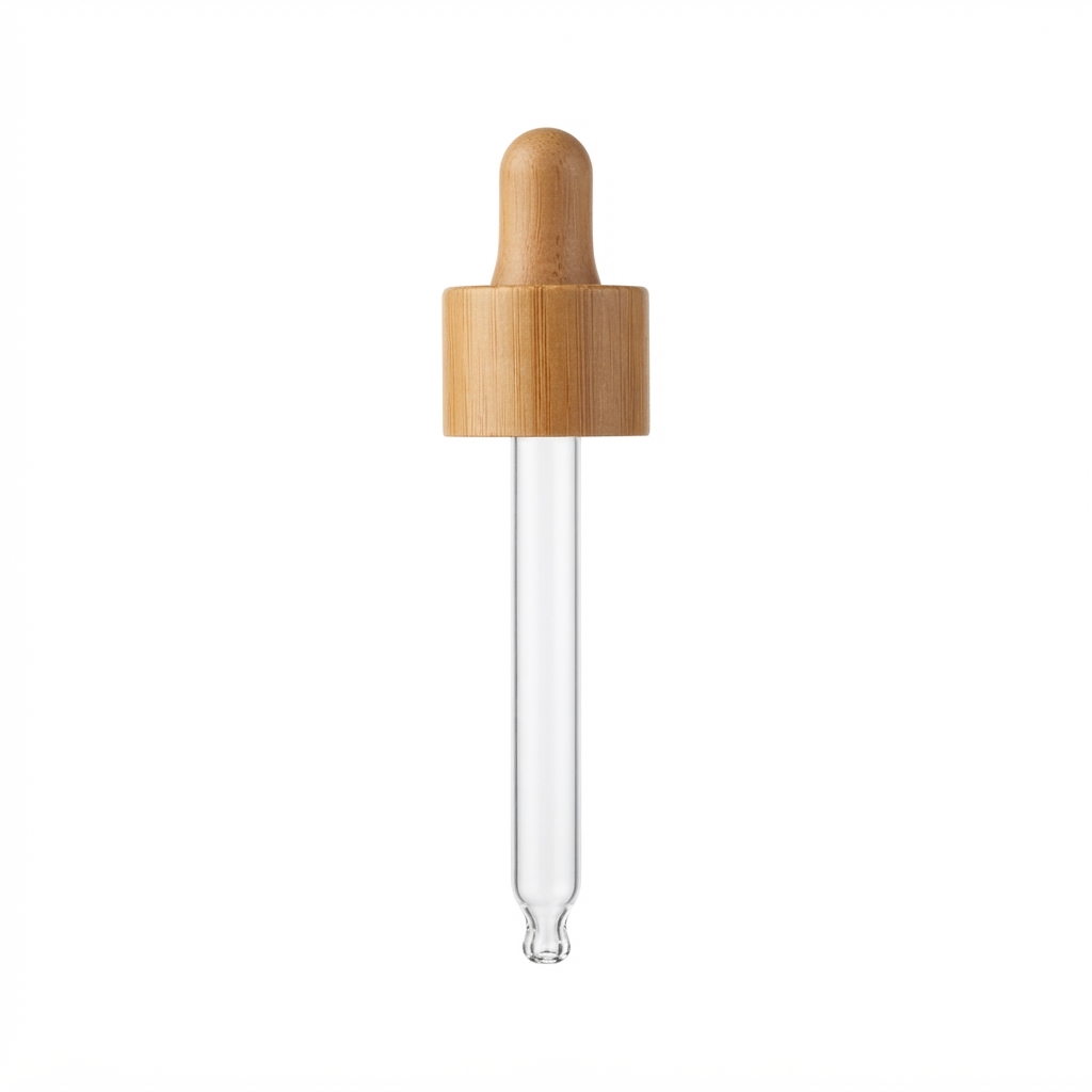 Glass Dropper with Bamboo Collar