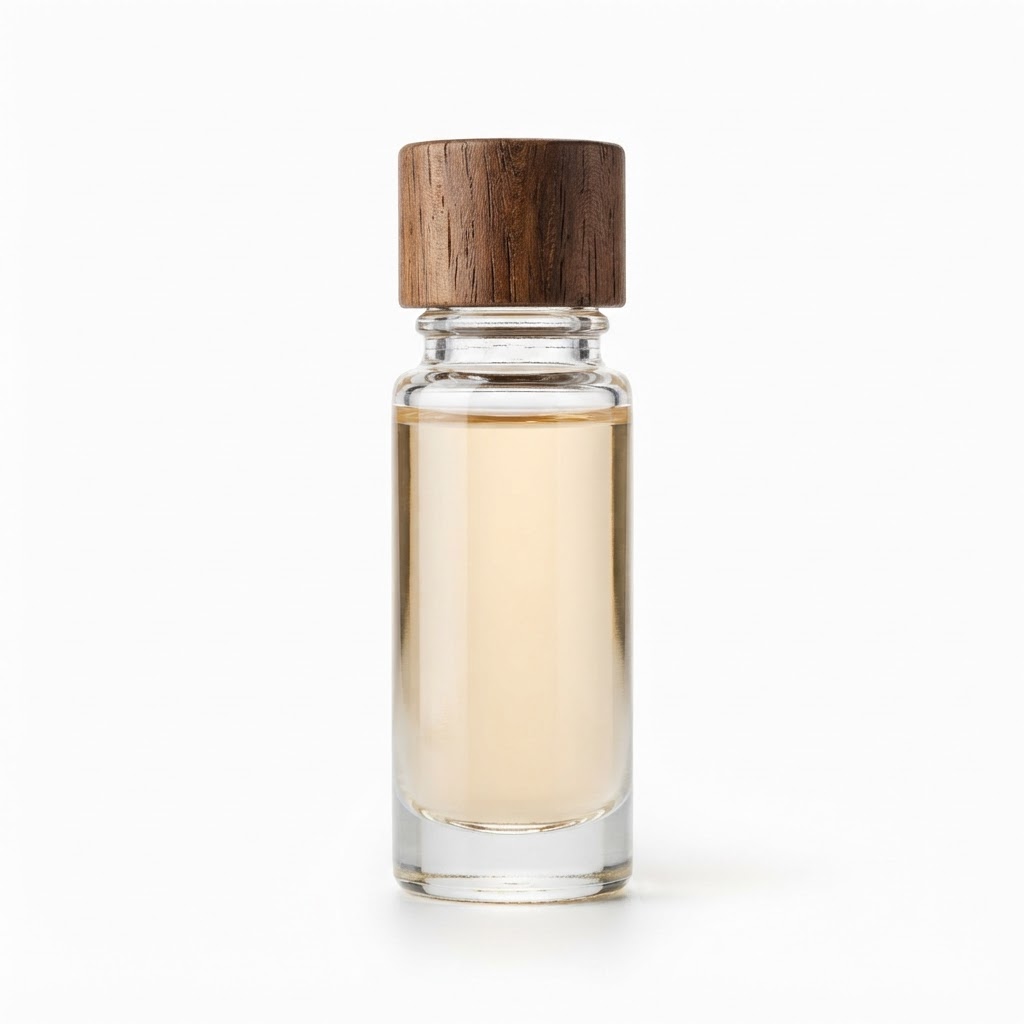 15ml Cylindrical Glass Fragrance Vial with Wooden Screw Cap