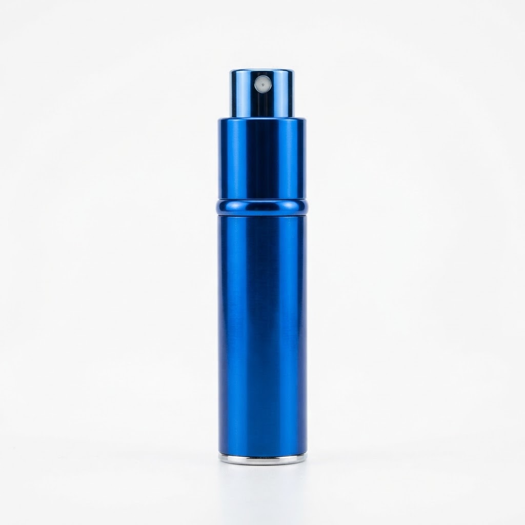 T6657P 10ml Metallic Cylindrical Travel Perfume Atomizer