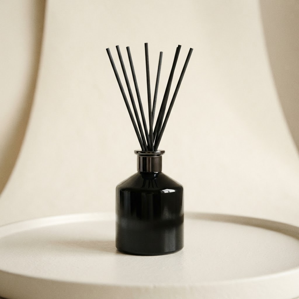 Black Glossy Glass Reed Diffuser Bottle