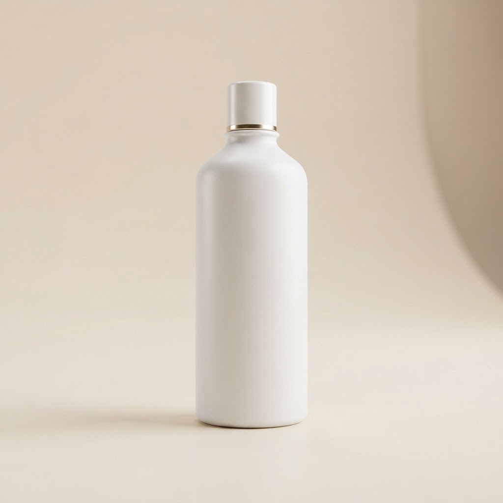 White Cylindrical PET Bottle with Screw Cap