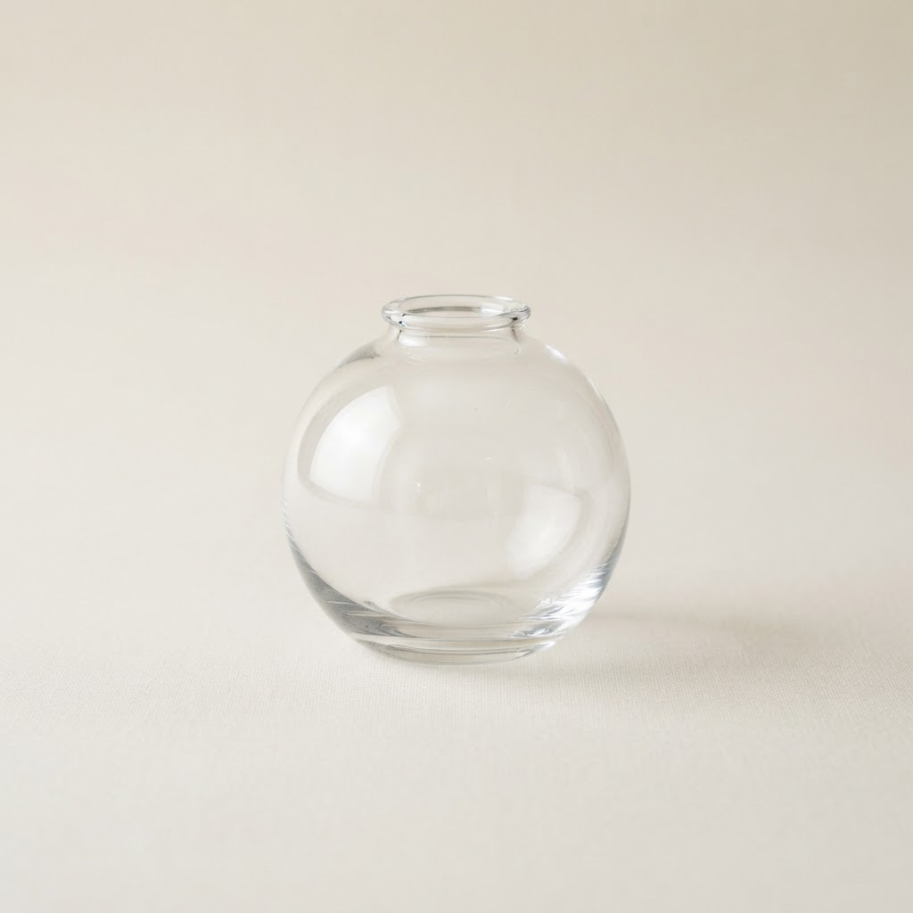 Spherical Clear Glass Vase