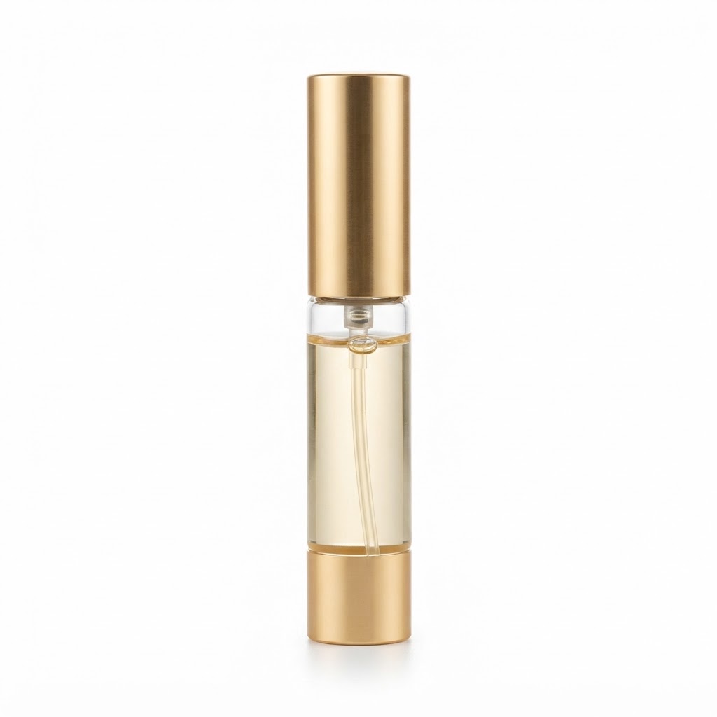 10ml Slim Glass Perfume Sprayer with Gold Metal Caps