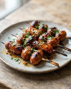 Sticky Glazed Sausages