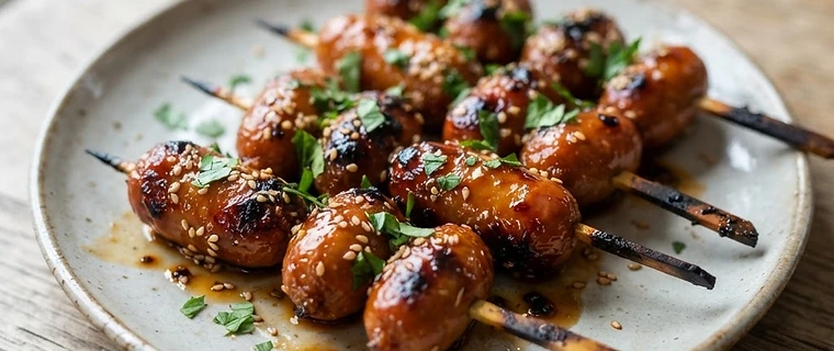 Sticky Glazed Sausages