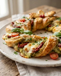 Puff Pastry Christmas Wreath