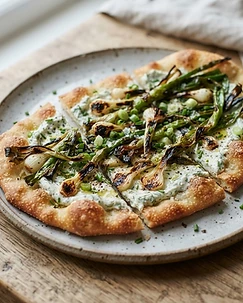 Spring Onion Flatbread Pizza