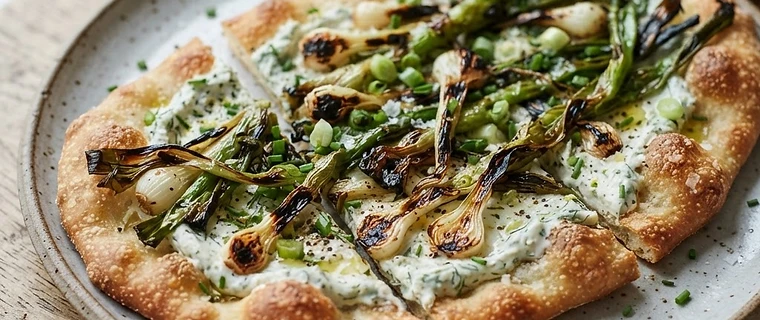 Spring Onion Flatbread Pizza