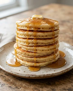 Golden Syrup Pancake Stack