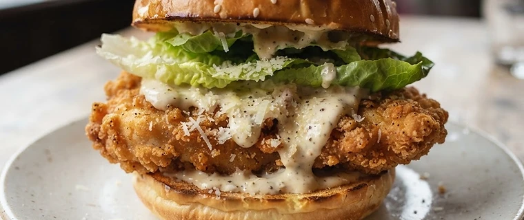Classic Crispy Chicken Caesar Burger