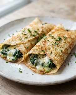 Savoury Spinach Crepes