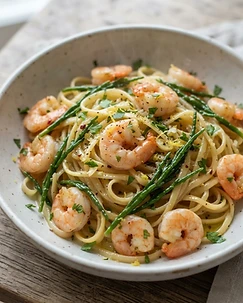 Prawn and Samphire Linguine