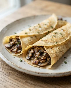 Mushroom and Thyme Crepes