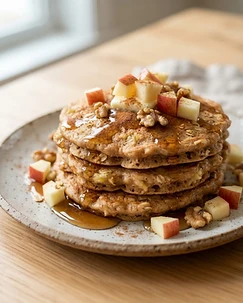 Spiced Apple and Oat Pancakes