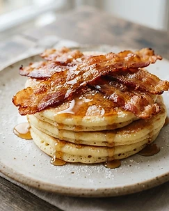 Bacon and Maple Syrup Pancakes
