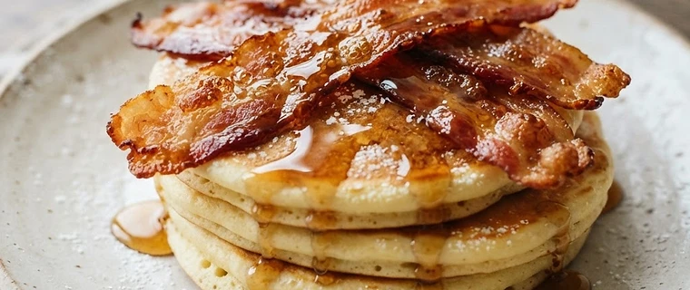Bacon and Maple Syrup Pancakes