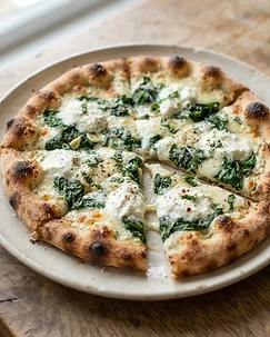 Spinach and Ricotta White Pizza