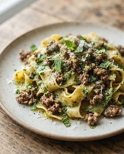 Lamb and Mint Pasta