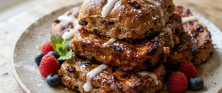 Hot Cross Bun French Toast