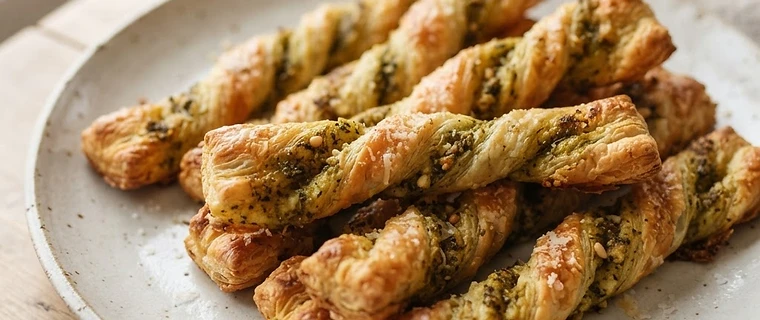 Pesto Puff Twists