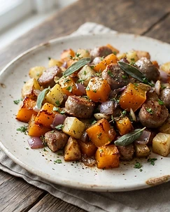 Sausage and Pumpkin Hash