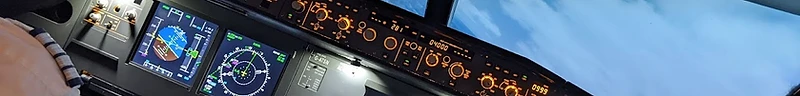 Airbus A320 flight simulator cockpit