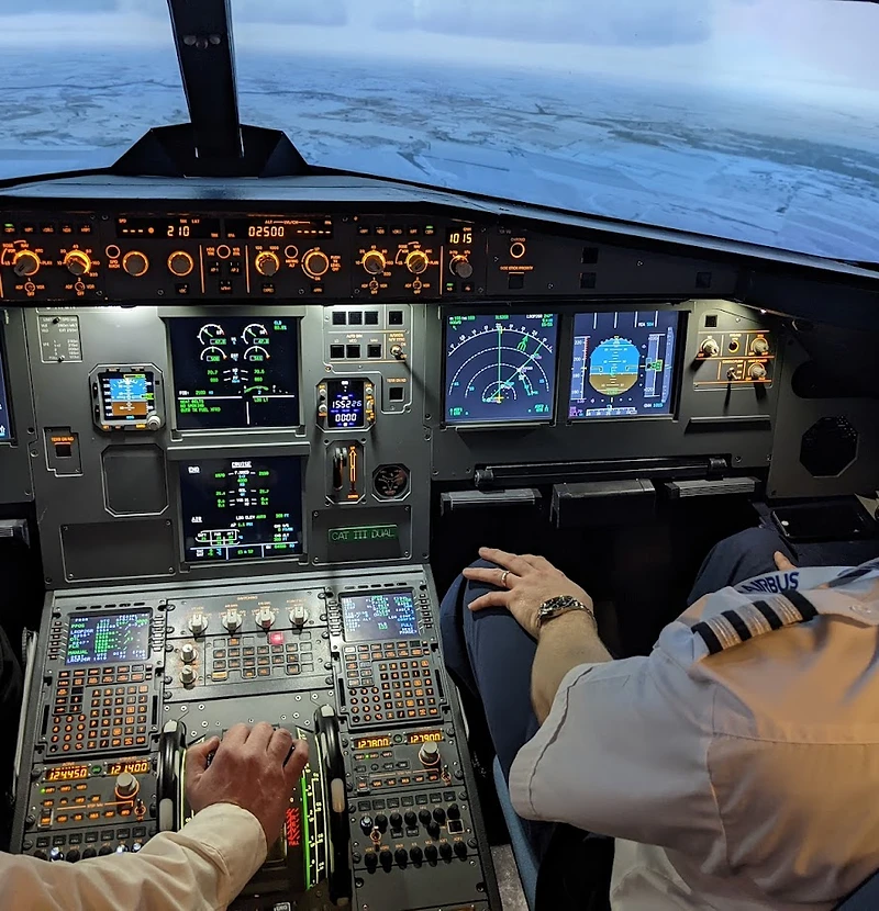 Public flight experience in the A320 simulator