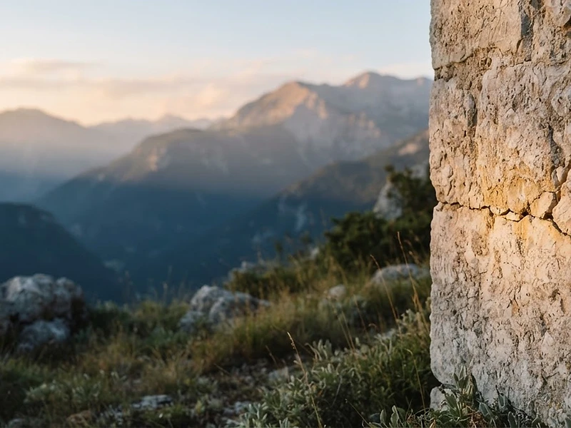 Dawn light touching a cracked stone surface, symbolizing restoration and hope